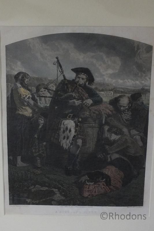 Highland Piper - Colour Lithograph After Gavarni - Published by Ackermann 1849