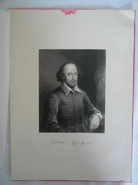 William Shakespeare. Antique Portrait Print By W Hall 