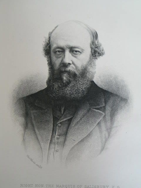 The Marquis Of Salisbury K.G., Victorian Portrait Print By C Laurie 