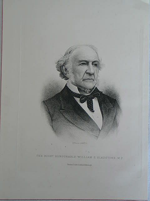William Gladstone M.P. Antique Print by C Laurie