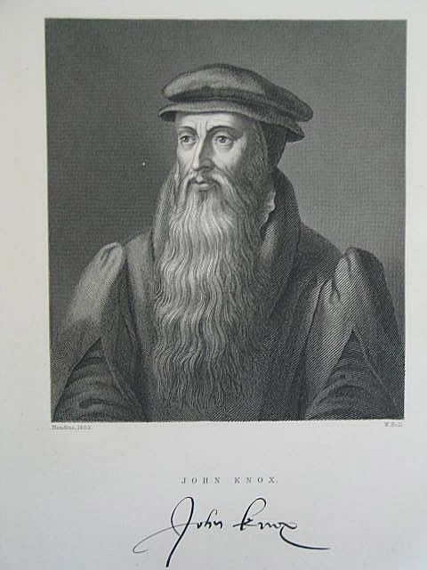 John Knox, by W Hall After Hondius 1602.