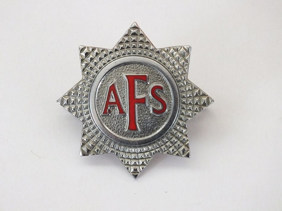 Original WW2 Auxiliary Fire Service Corps AFS Cap Badge