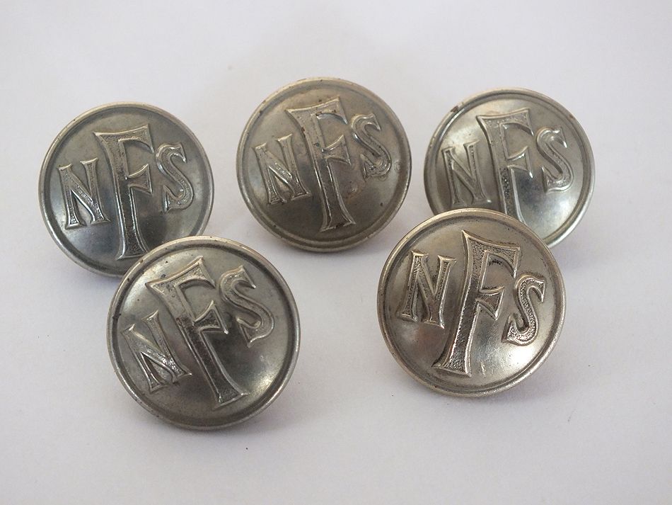 National Fire Service (NFS) Uniform Buttons | WWII Collectables