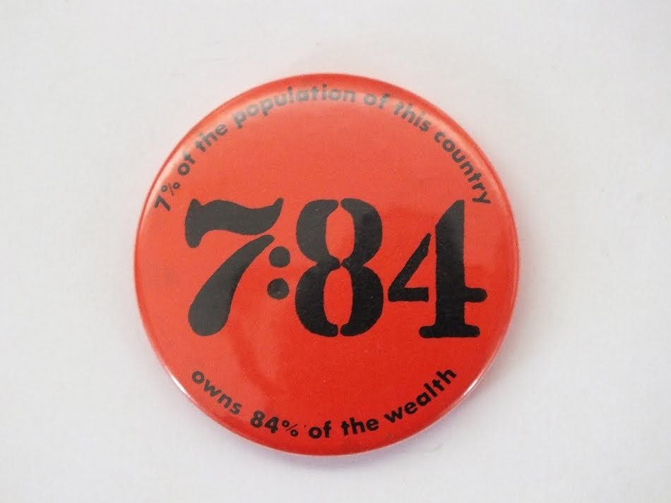 7:84 7% of The Population. Pin Back Button Badge