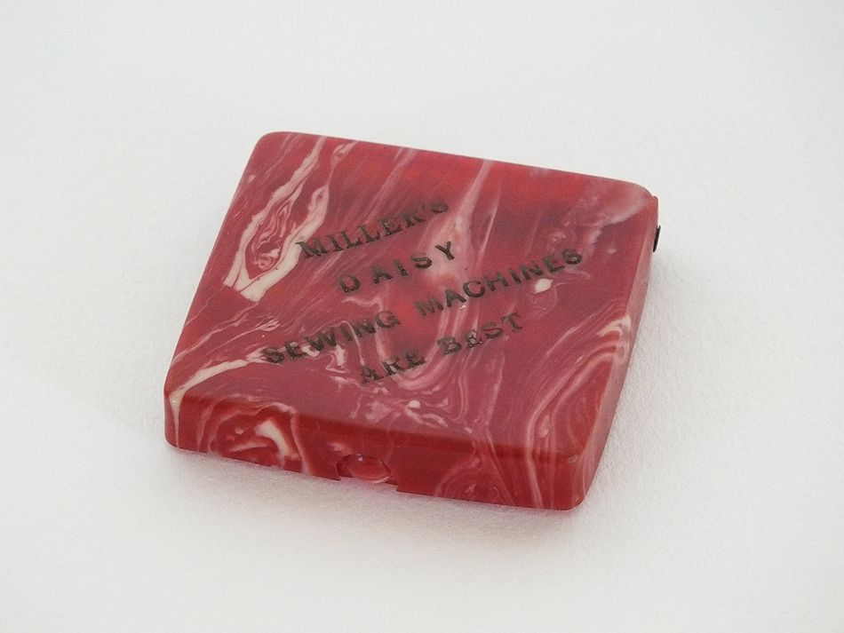 Vintage Celluloid Advertising Thread Case