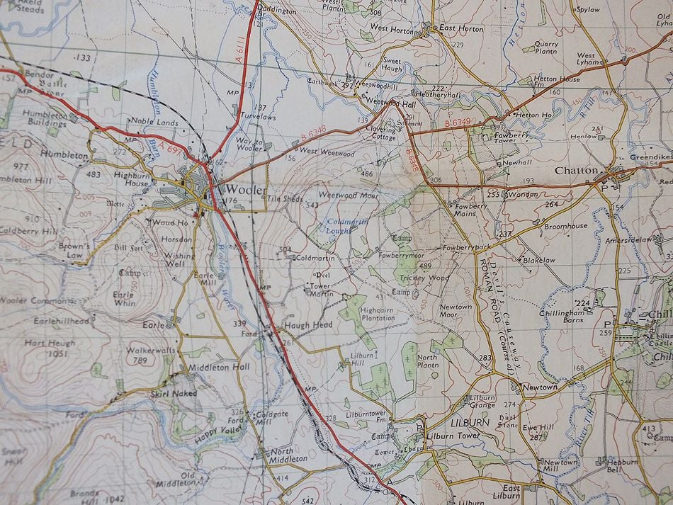 Alnwick, Northumberland, Ordnance Survey Maps Of Great Britain Sheet No 71