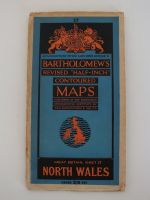 North Wales, Bartholomews Half Inch Series Contour Map, Sheet No 27 
