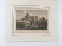 Dunfermline Abbey-Colour Tinted View of the Fratery by H W Williams. Antique Scottish Engraving Print. 