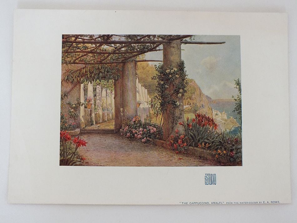 The Cappuccino, Amalfi Print From A Watercolour by E A Rowe