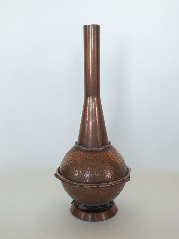 Antique Lamp Base-Hammered Copper-Circa Early 1900s