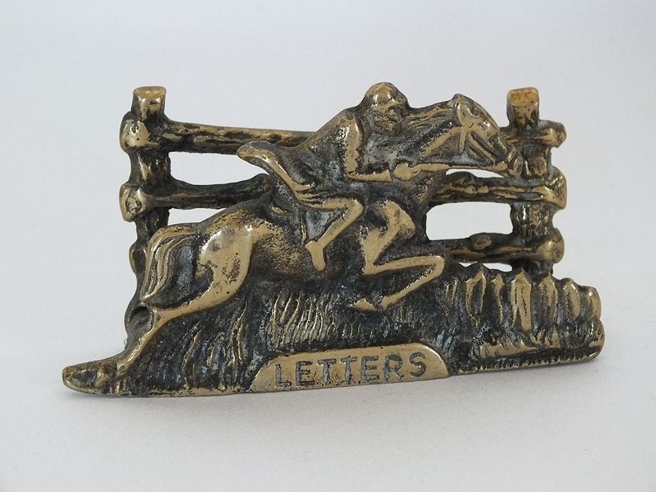 Brass Letter Rack-Horse Riding, Hunting