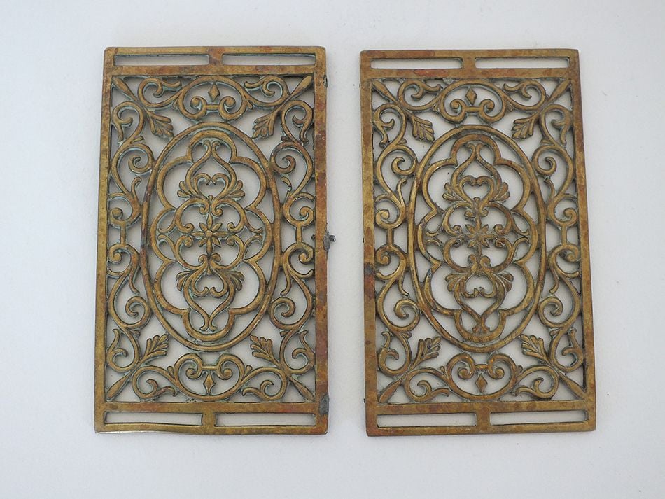 Antique Pierced Brass Panels