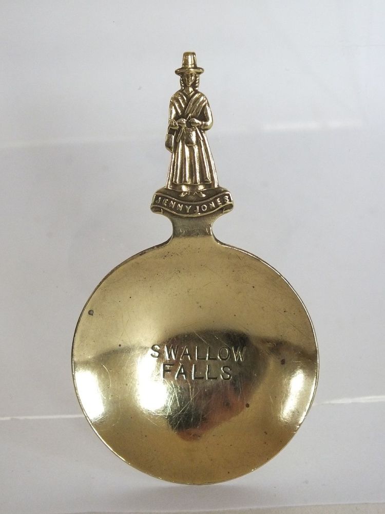 Brass Tea Caddy Spoon, Jenny Jones, Swallow Falls, Wales