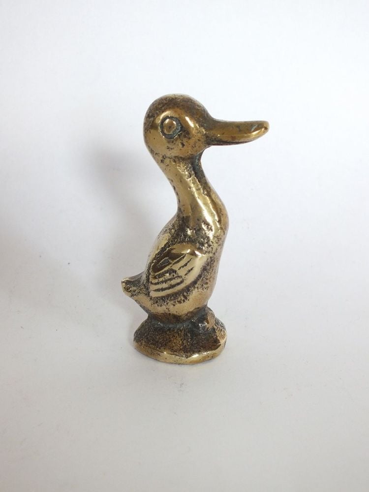 Brass Duck Figure Desk Top Paperweight