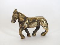 Miniature Brass Donkey Figure, Desk Paperweight