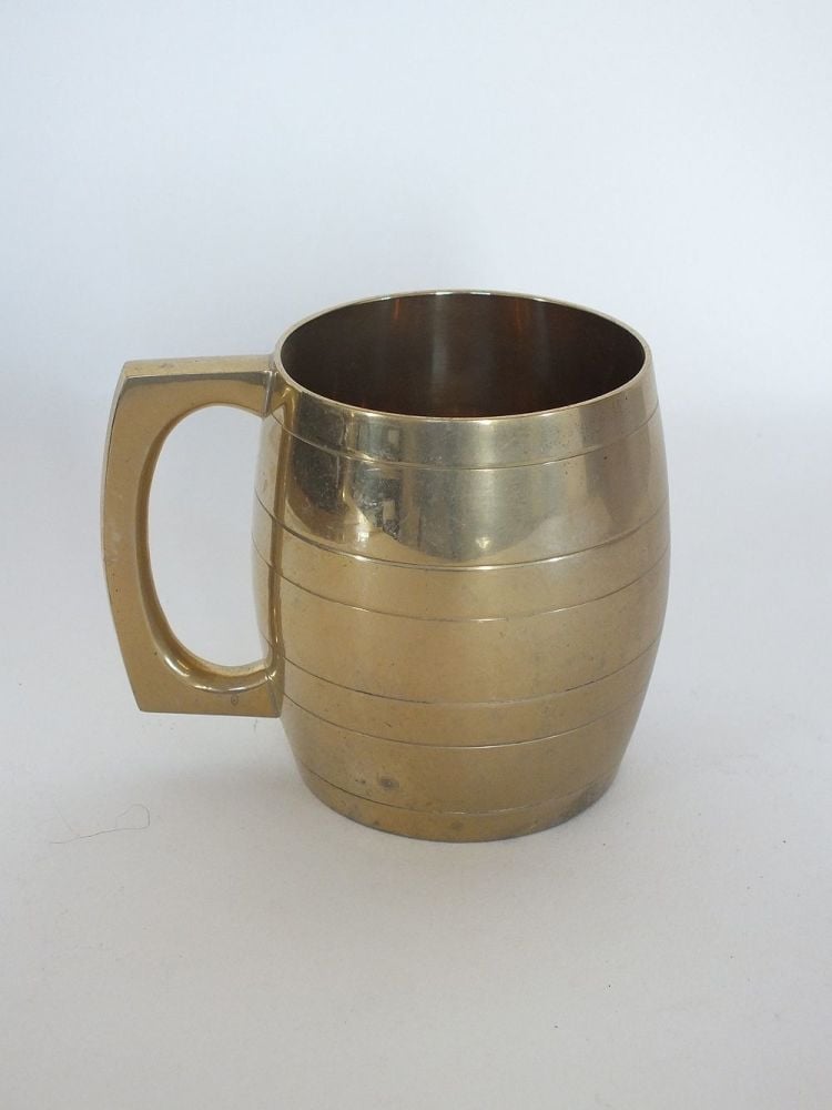 Brass Tankard Unusual Barrel Shape