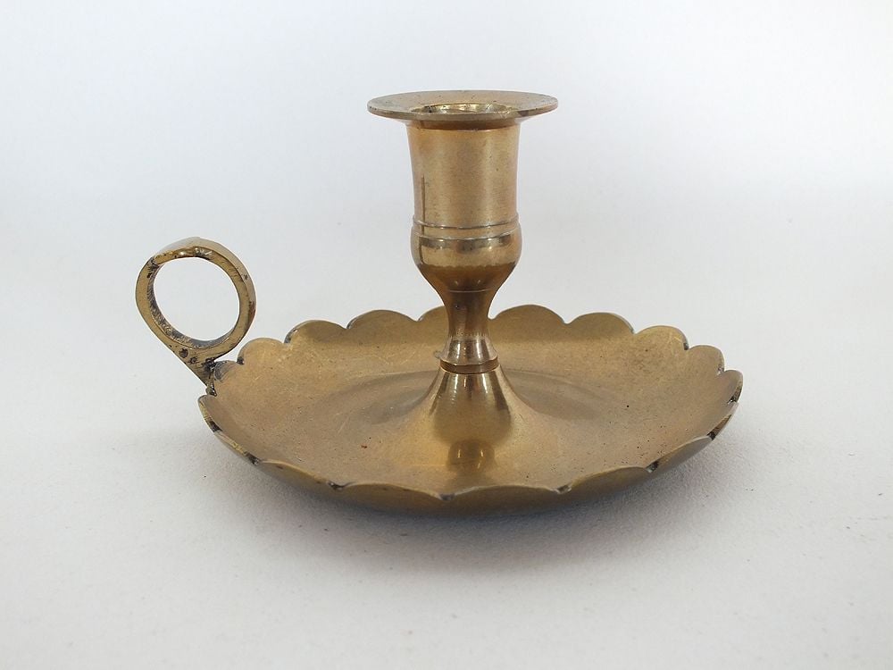 Brass Chamber Candle Stick Holder.