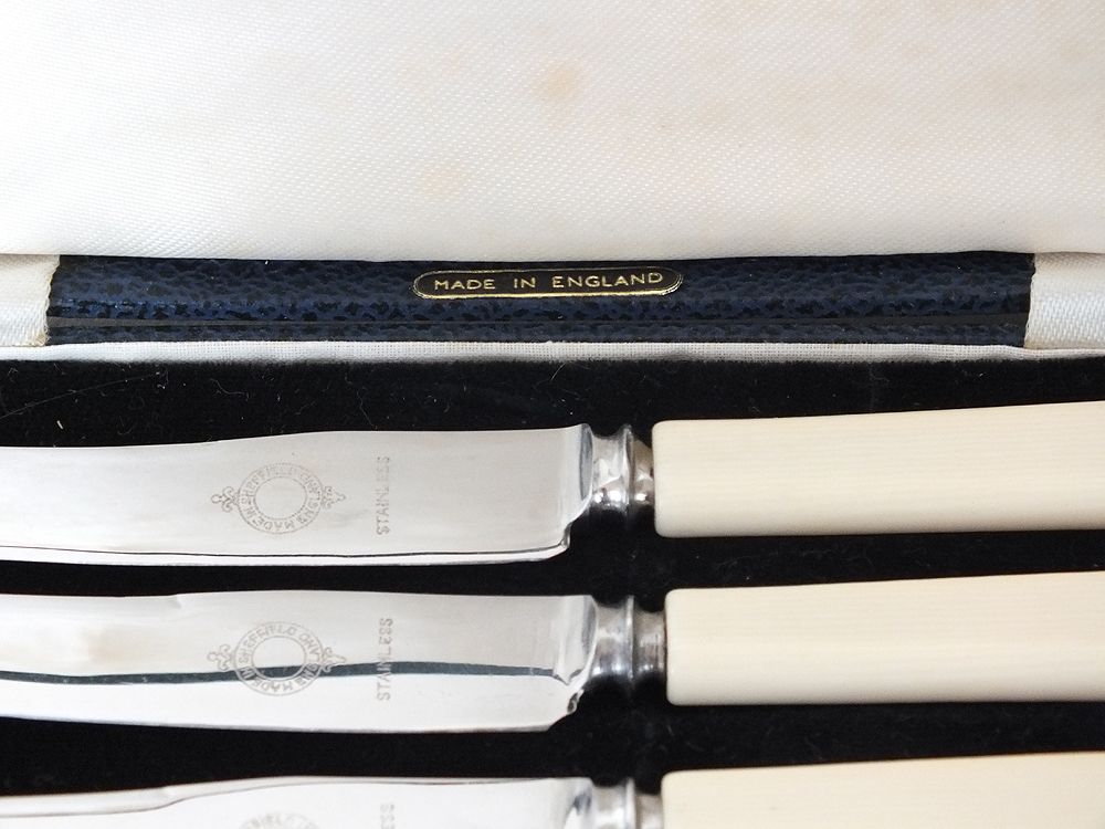 Dessert Knives - 6 Place Setting -  Boxed - Sheffield Stainless Steel