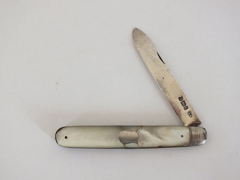 Silver Blade Fruit Knife Staniforth, Sheffield 1903 For Restoration 