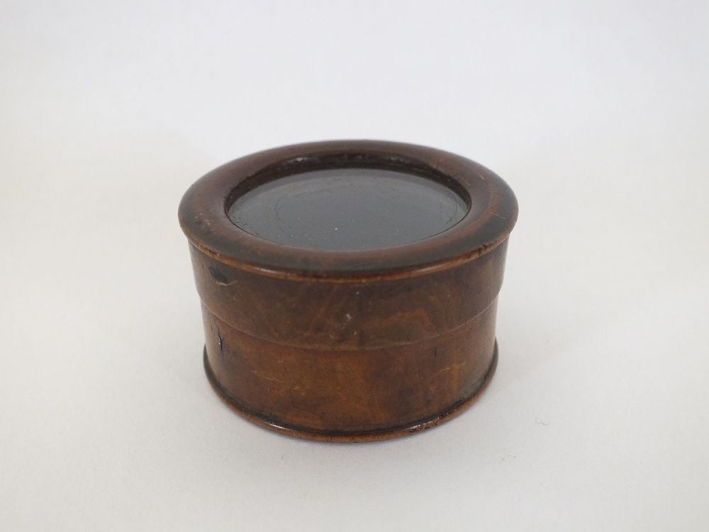Antique Wooden Box With Glass Lid