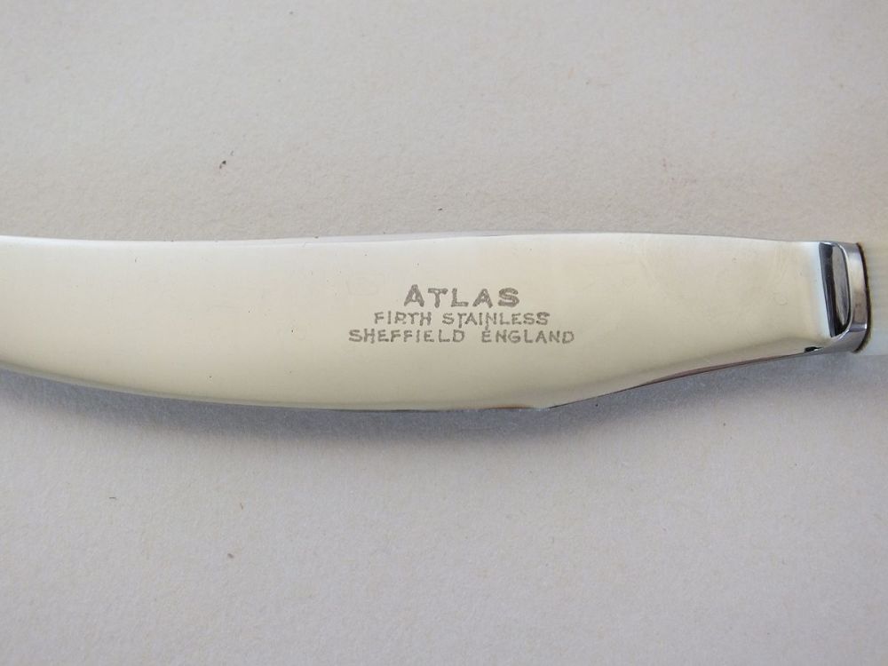Firth Atlas Sheffield Cutlery Dessert Knives x6 1950s