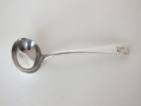 Antique Sauce Ladle With Greyhound Armorial Crest