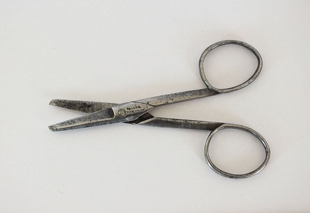 Allen & Hanburys Baby Childs Steel Manicure Scissors -Early 1900s Vintage