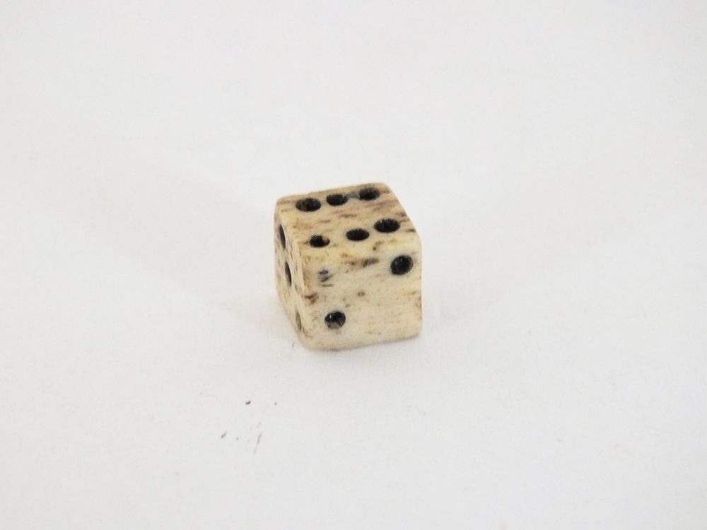 Miniature Carved Bone Gaming Die Dice-Tiny