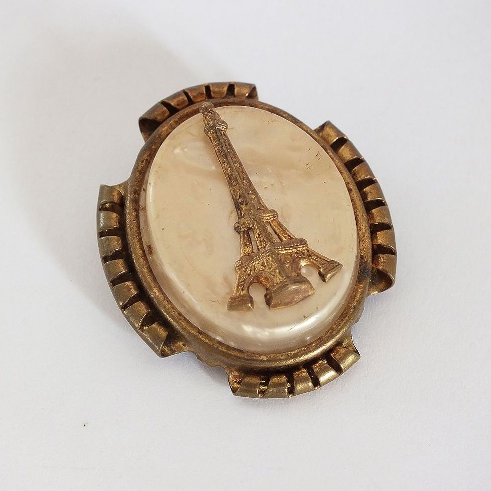 Vintage Pin Brooch Eiffel Tower Souvenir Of Paris