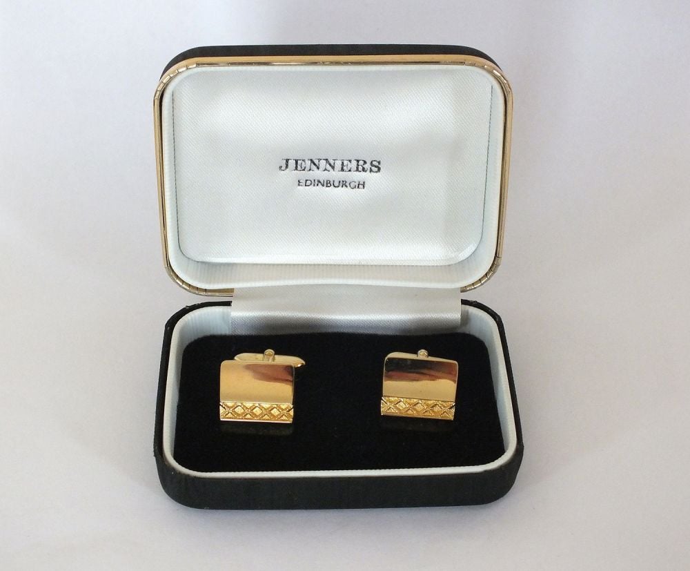 Mens Goldtone Cufflinks, Boxed