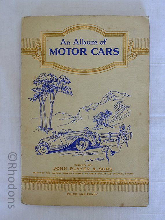 John Player & Sons 1936 Cigarette Motor Cars Card Album, Complete Set
