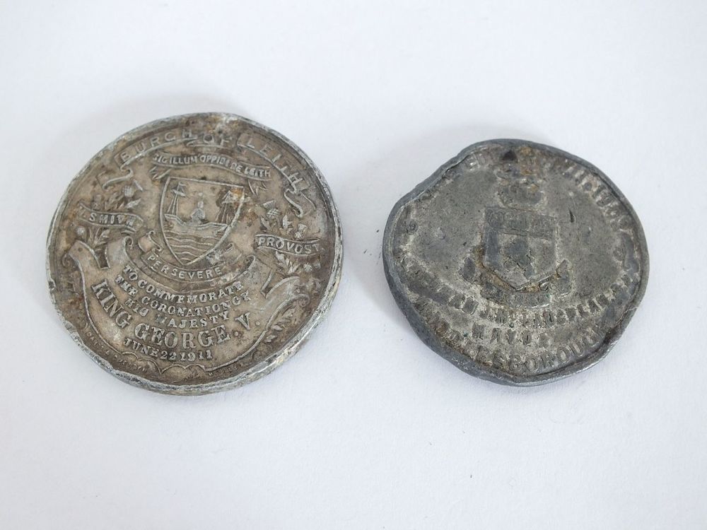 King Edward VII & King George V Coronation Commemorative Medallion Coins