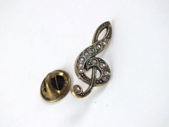 Sterling Silver Treble Clef Music Note Ring - Cute G Clef Band Sizes 4-10