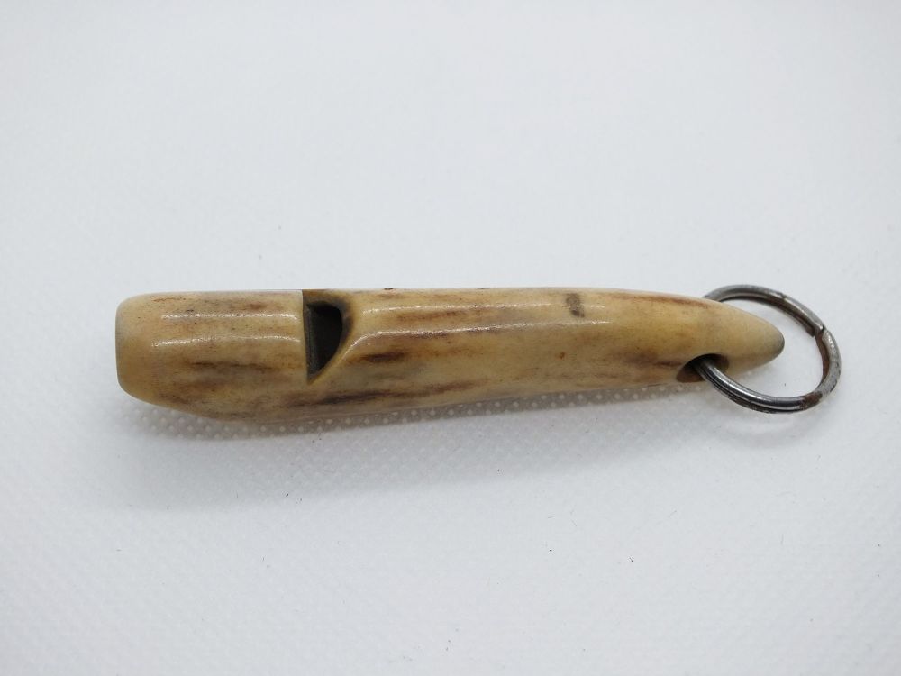 Vintage Stag Antler Dog Whistle With Key Ring