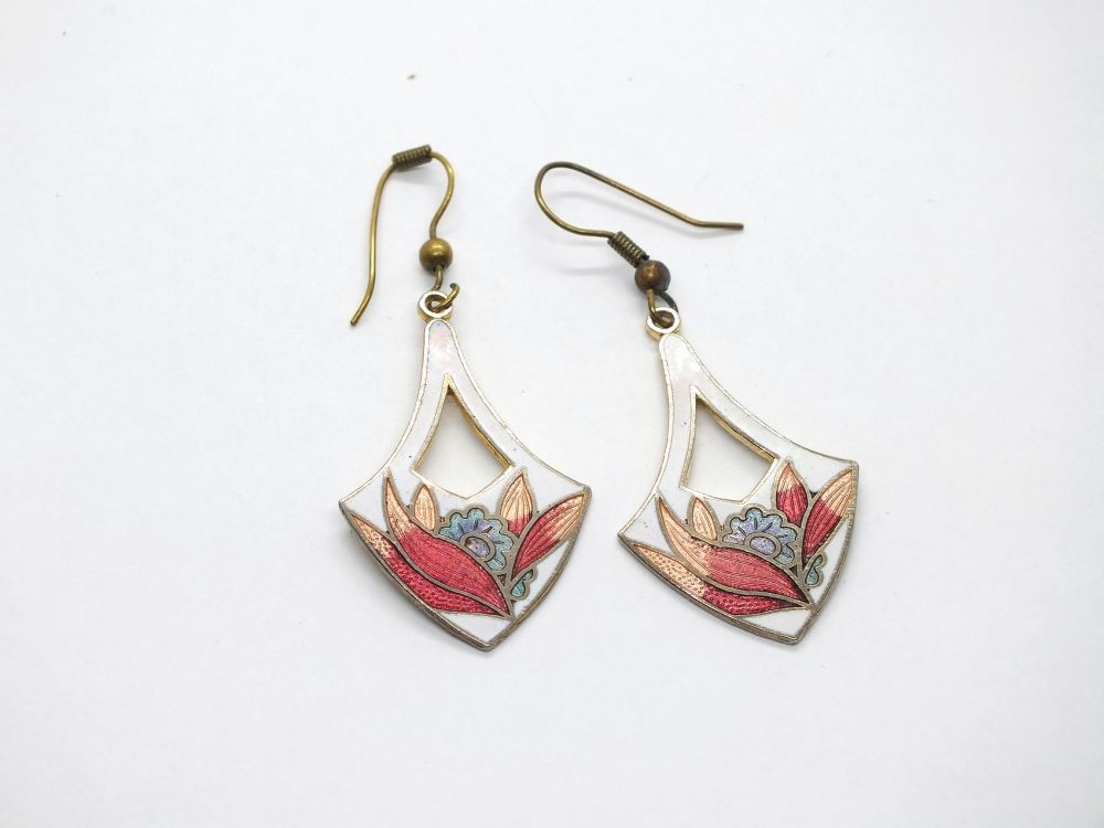 Cloisonne Enamel Earrings