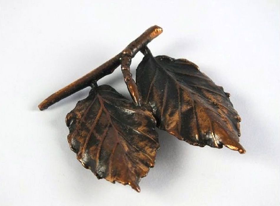 Coppertone Leaf Brooch