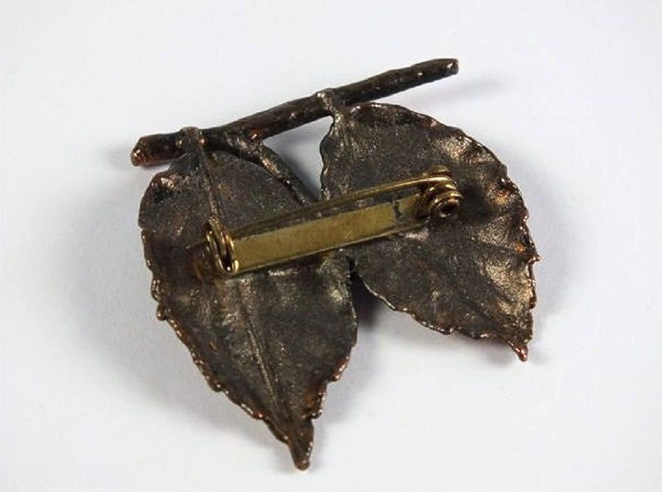 Coppertone Leaf Brooch