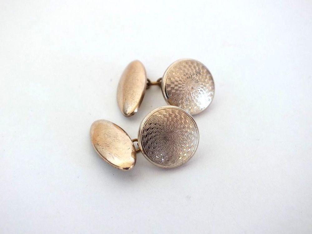 Vintage Mens Cufflinks, Rolled Gold Plated Fronts | Clothing ...