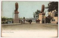 Kasre El Nile Bridge, Cairo, Egypt. Early 1900s Postcard
