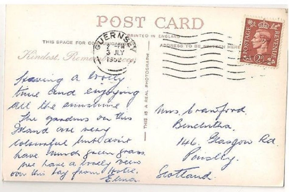 Fermain Bay Guernsey C I - 1950s Real Photo Postcard 