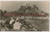Mont Orgueil Castle & Gorey Harbour, Jersey - 1950s R P Postcard