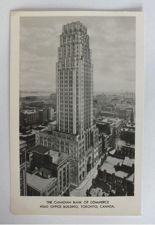 The Canadian Bank Of Commerce Building Toronto-1950s Photo Postcard