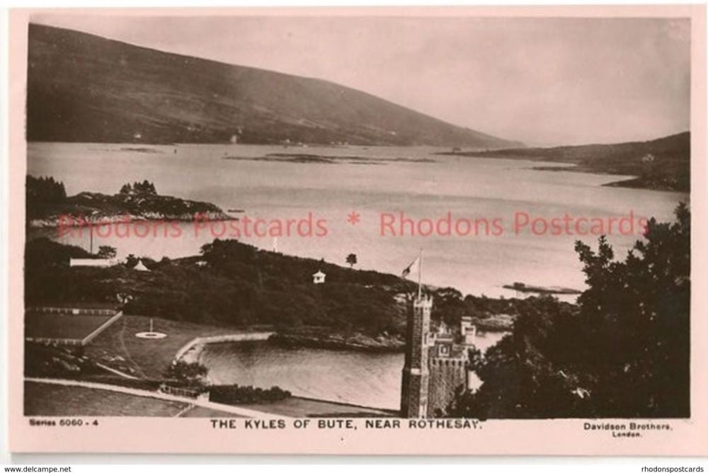 The Kyles of Bute Near Rothesay. Real Photo Postcard