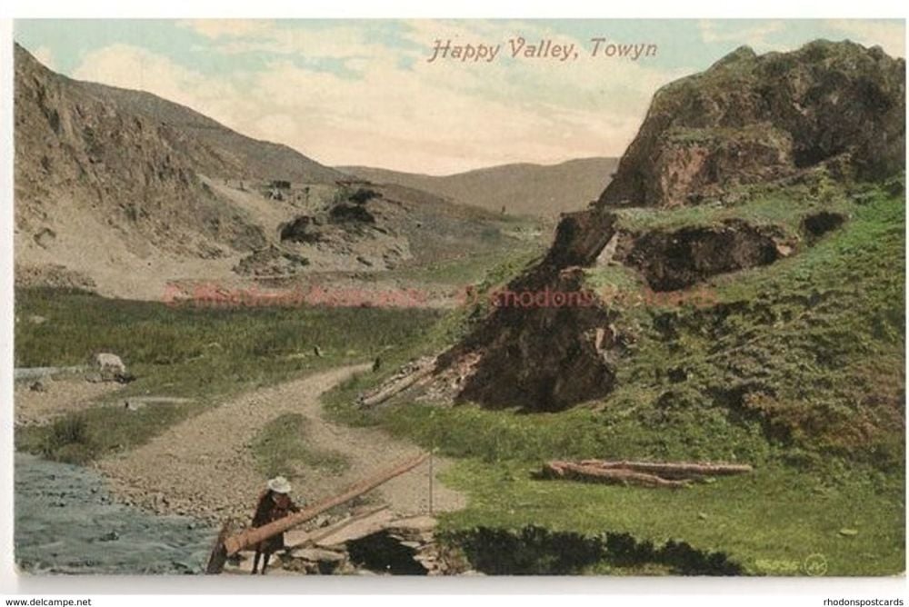 Happy Valley, Towyn.  Gwynedd - Early 1900s Valentines Postcard