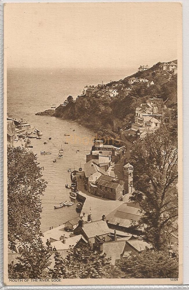 Mouth Of The River Looe,Cornwall. 1940s Postcard 