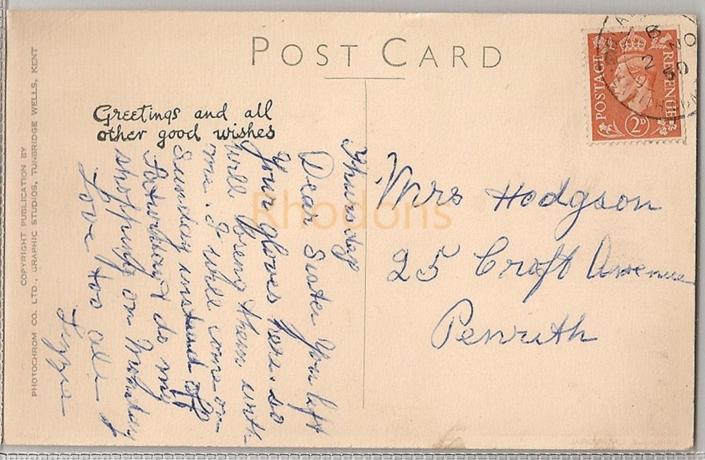 Carlisle Cathedral, Cumberland. 1950s Photochrom Postcard