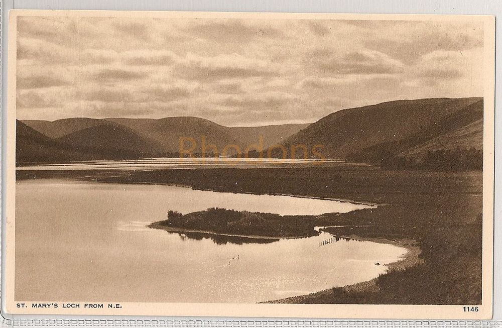 Scotland: Borders. St Marys Loch From North East. 1920s Photo Postcard