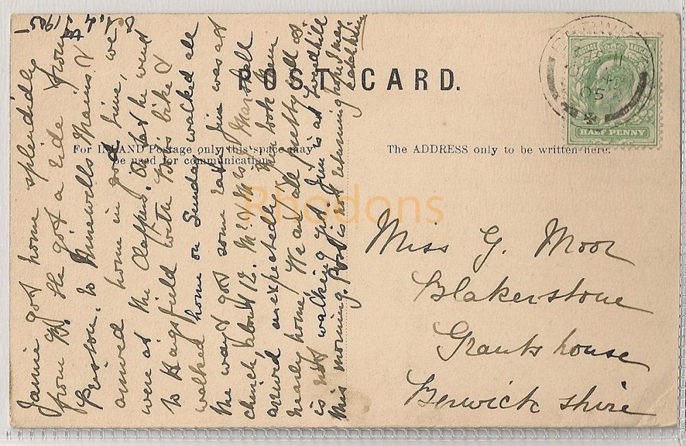 Hutton Church & Manse, Berwick on Tweed Early 1900s Postcard | Moor Family