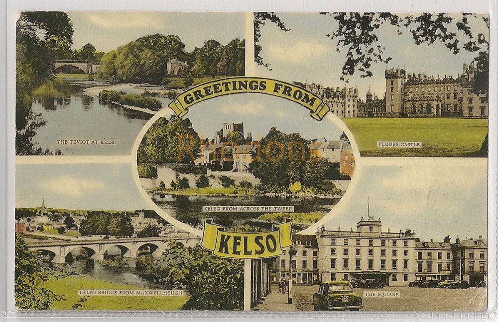 Greetings From Kelso, Roxburghshire 1950s Multiview Postcard | BLAND Family