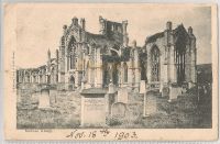 Melrose Abbey, Scotland-Early 1900s Postcard | Sent To Miss OLIVER, Chirnside, 1903